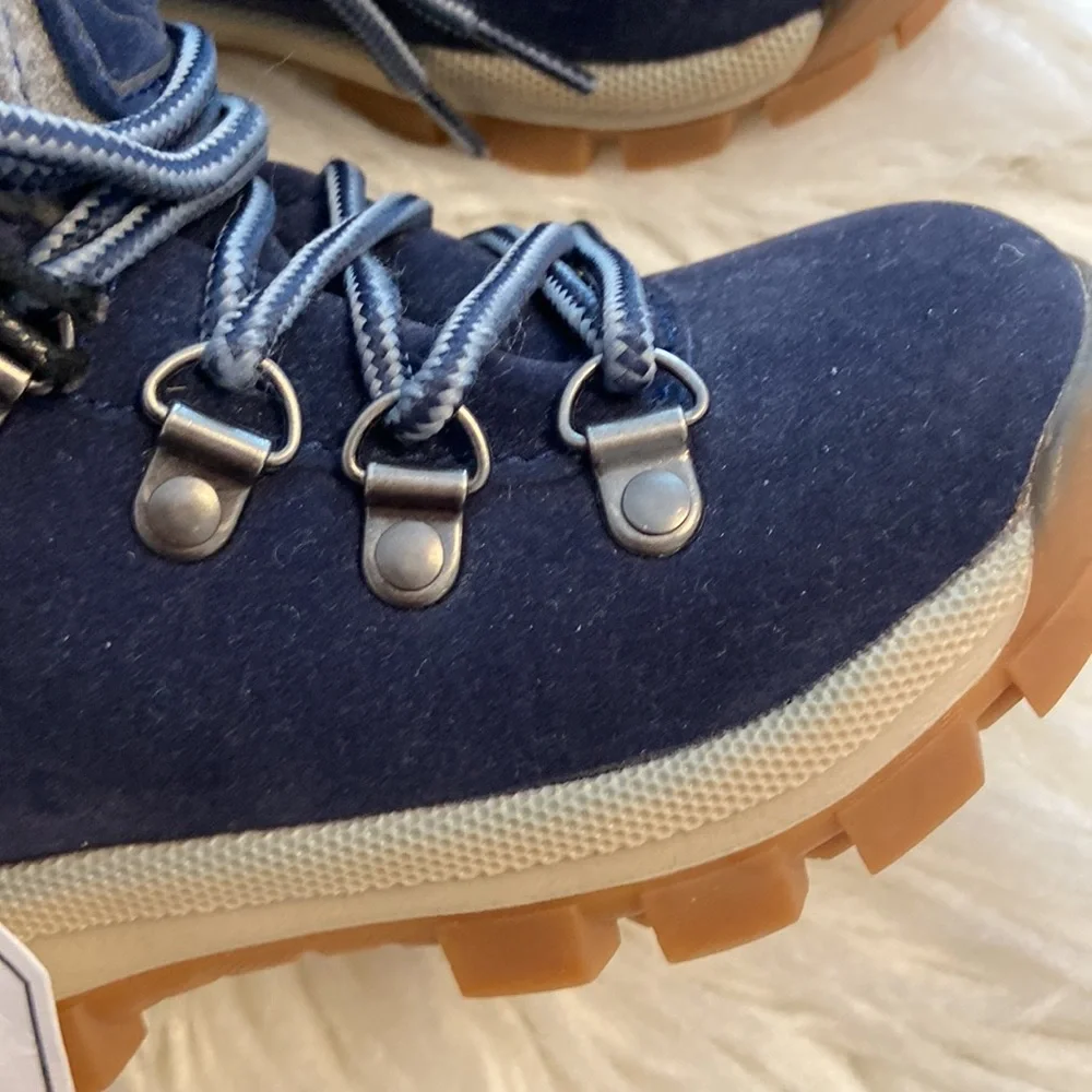 Next Blue and Tan Hiking Boots with Cozy Lining brand from U.K. see all photos